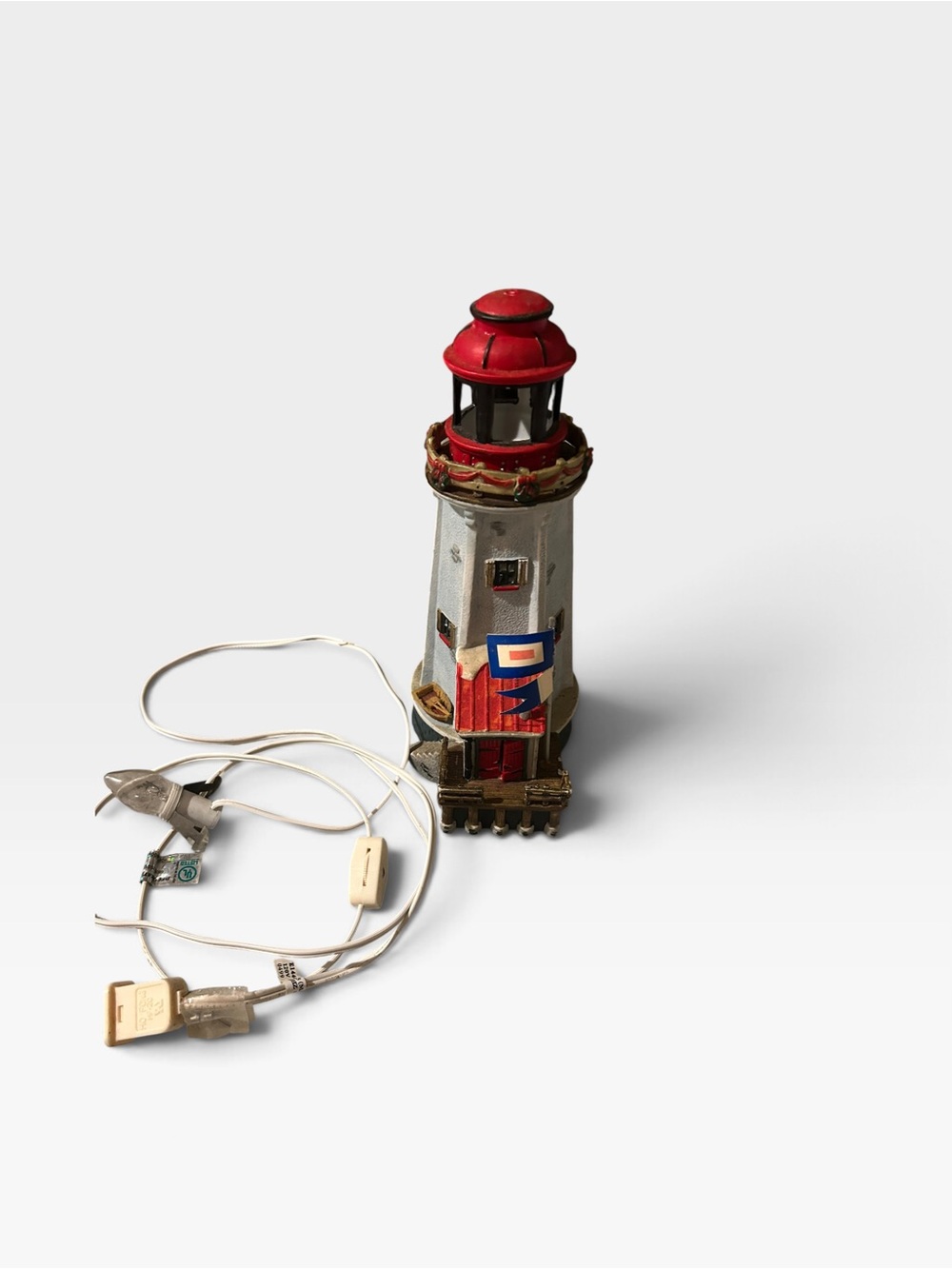 Lemax 2000 Red and White Lighthouse Night Light - Home Accents